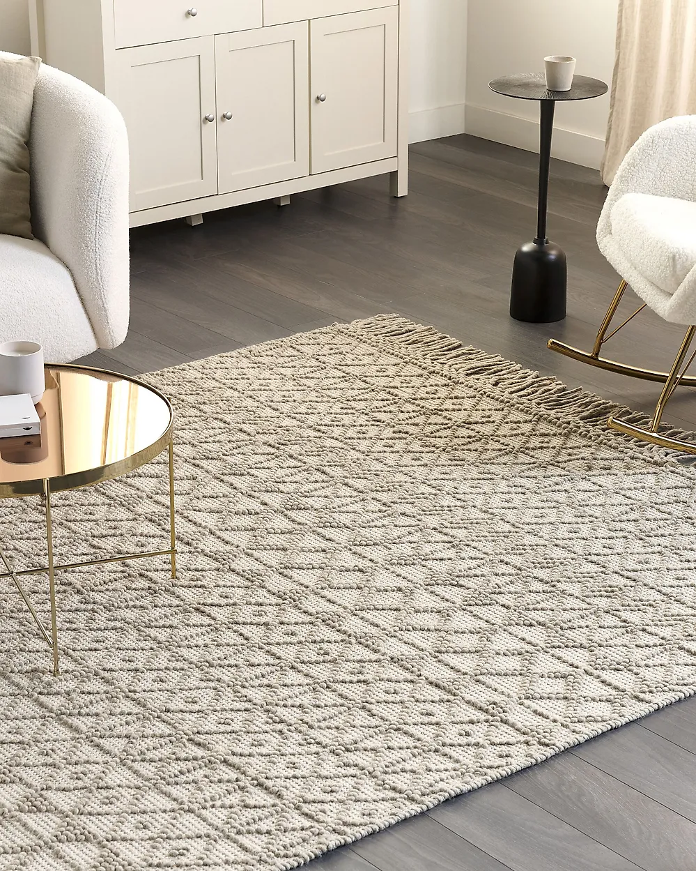 Rug ALUCRA Beige 160 x 230 cm Wool_1180142