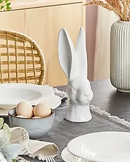 Accessoire Décoratif Lapin GUERANDE Céramique Blanc_1183219