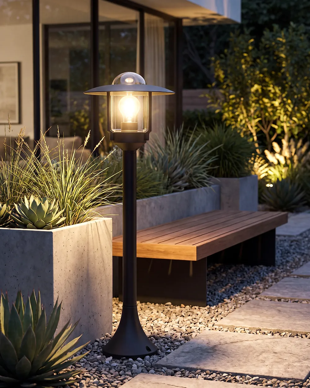 Outdoor Bollard Lamp TIZU Black_1183951