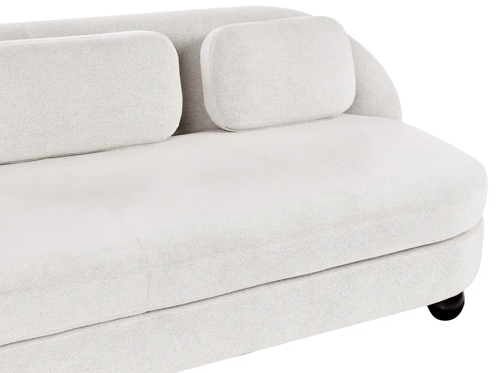Sofa 3 Seater FANSEN with Cushion Fabric Off-White_950822