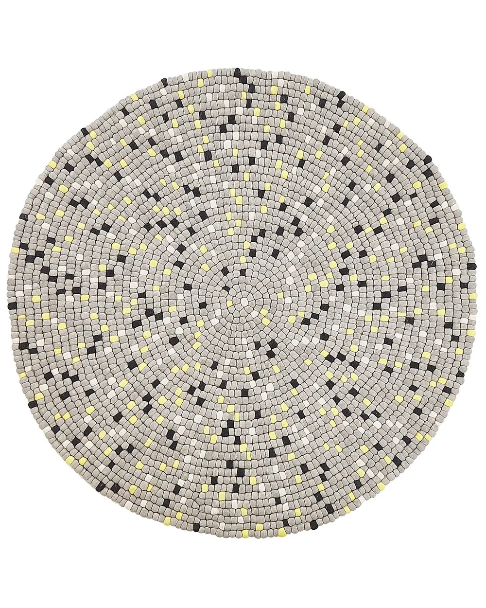 Rug PENEK Light Grey ø 140 cm Wool_848939