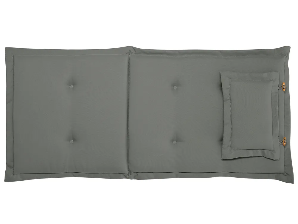 Set of 6 Back/Seat Cushions JAVA/AMANTEA 50 x 70 cm Grey_803879