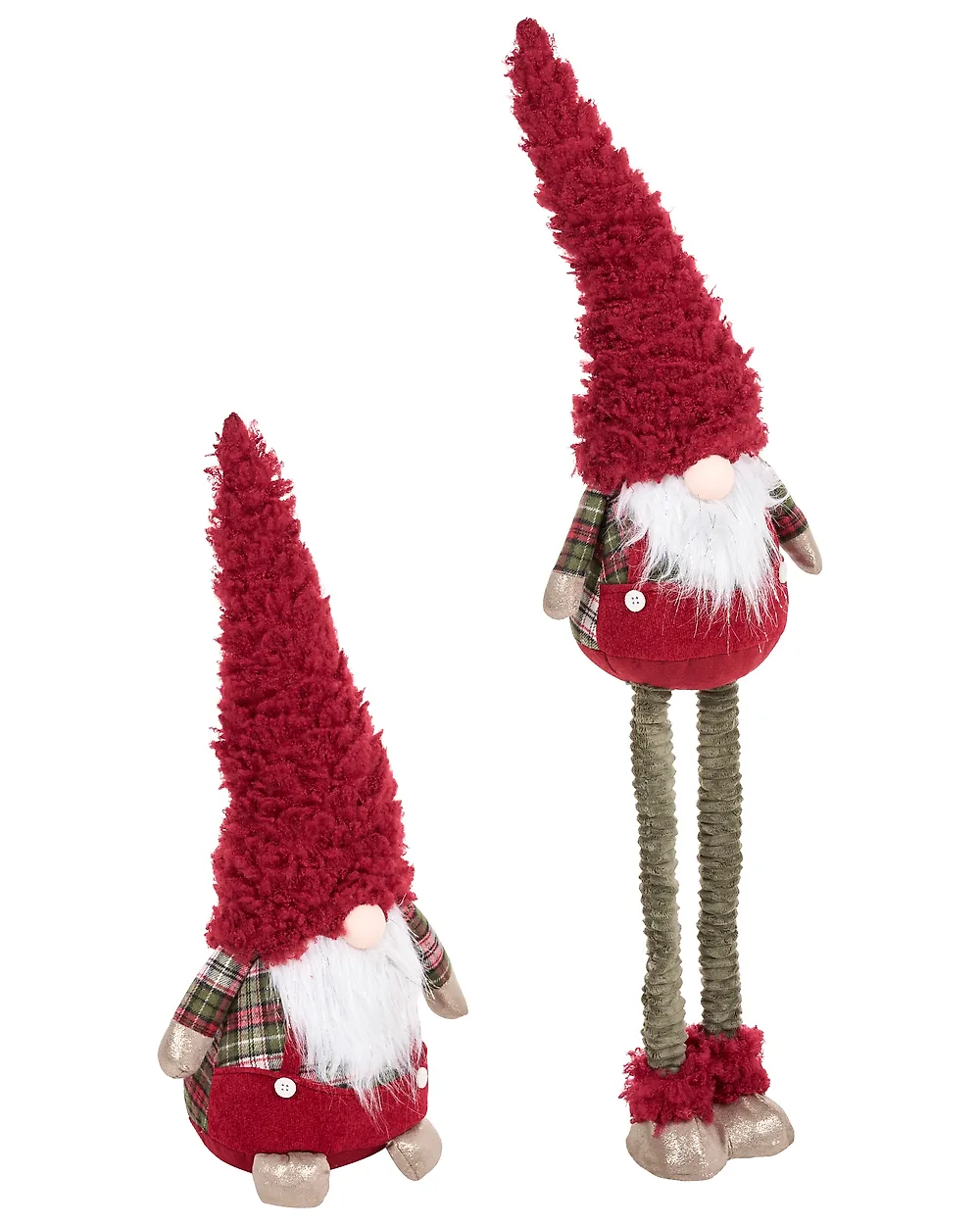 Conjunto de 2 decoraciones de Navidad SARAMO 70/71-102 cm Gnomo Rojo