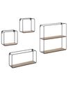 Set of 4 Geometric Wall Shelves BRITO_715819