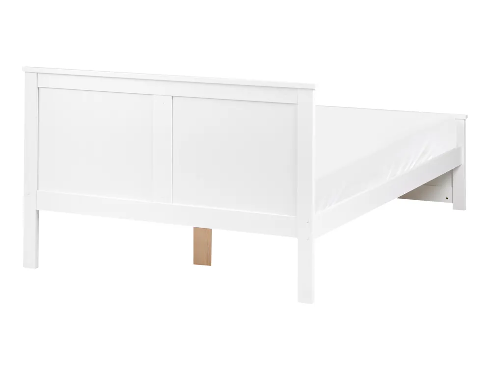 Bed Pine Wood SABRAN 120 x 200 cm (EU Small Double) White_1060871