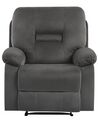 Velvet LED Electric Recliner Chair with USB Port Grey BERGEN_835213