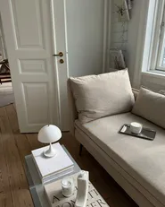 Left-Hand Chaise Longue YERRES Fabric Beige_946664