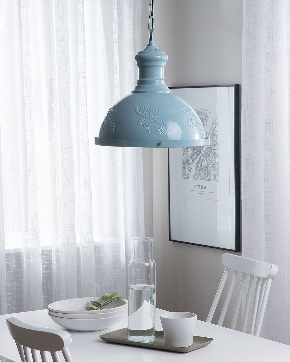 Lampe suspension DIDESSA Métal Bleu