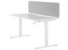 Desk Screen 130 x 40 cm Light Grey WALLY_801903