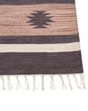 Tapete Kilim em algodão creme e castanho 140 x 200 cm ARAGATS_869836