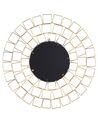 Metalowe okrągłe lustro ścienne ø 90 cm złote LABRIT_704606