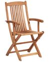 Set of 2 Garden Folding Chairs Light Wood MAUI II_926428