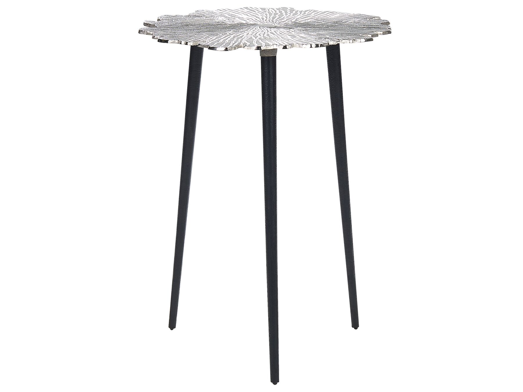 Tavolino metallo argento e nero 36 cm PUHOI_853949
