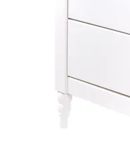 Comodino 2 cassetti SHILLINGTON Legno di pino Marrone/Bianco_966324