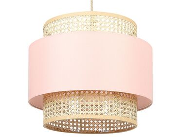 Lámpara de techo de poliéster/ratán/algodón natural/rosa melocotón 172 cm YUMURI
