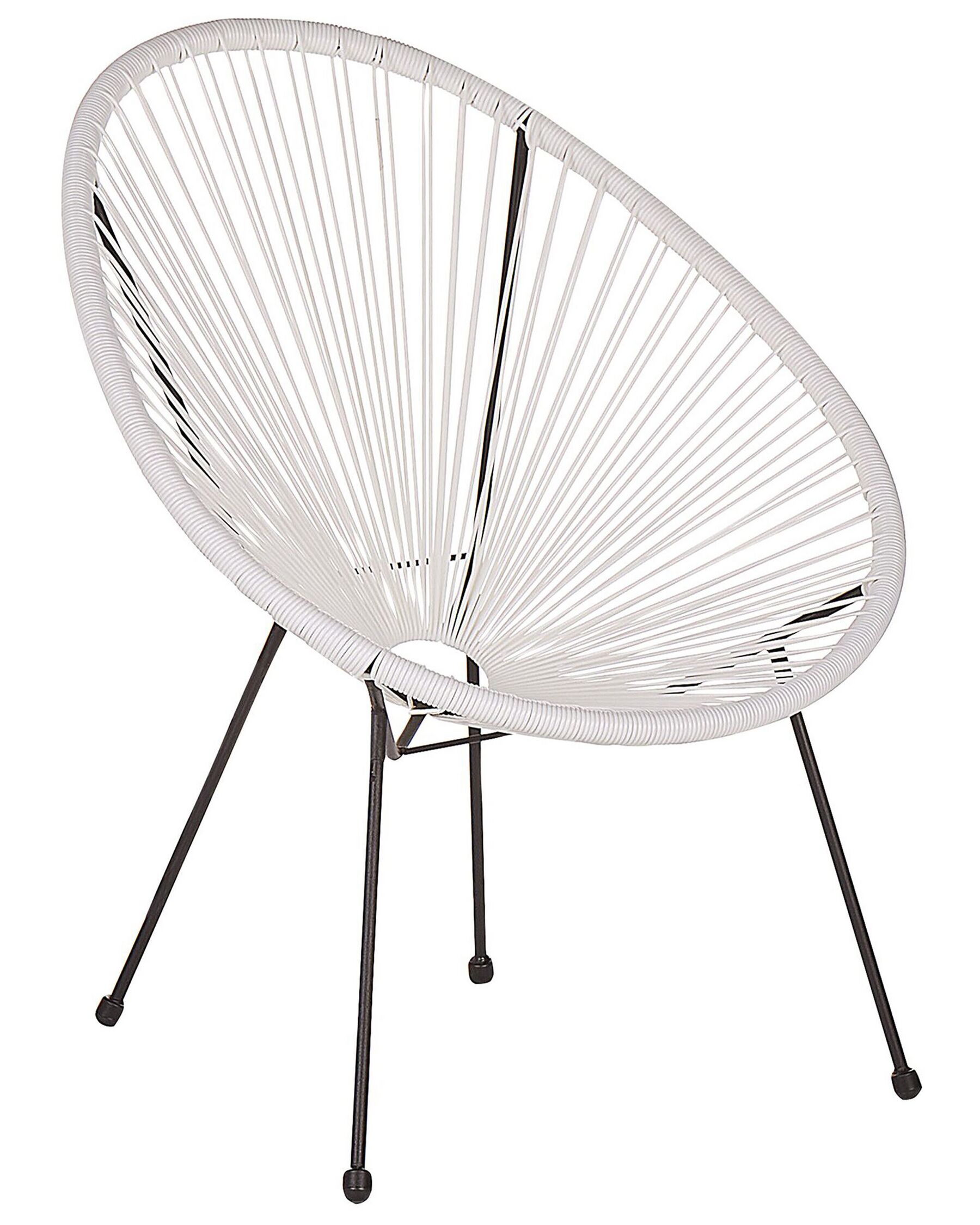 PE Rattan Accent Chair White ACAPULCO II_811600