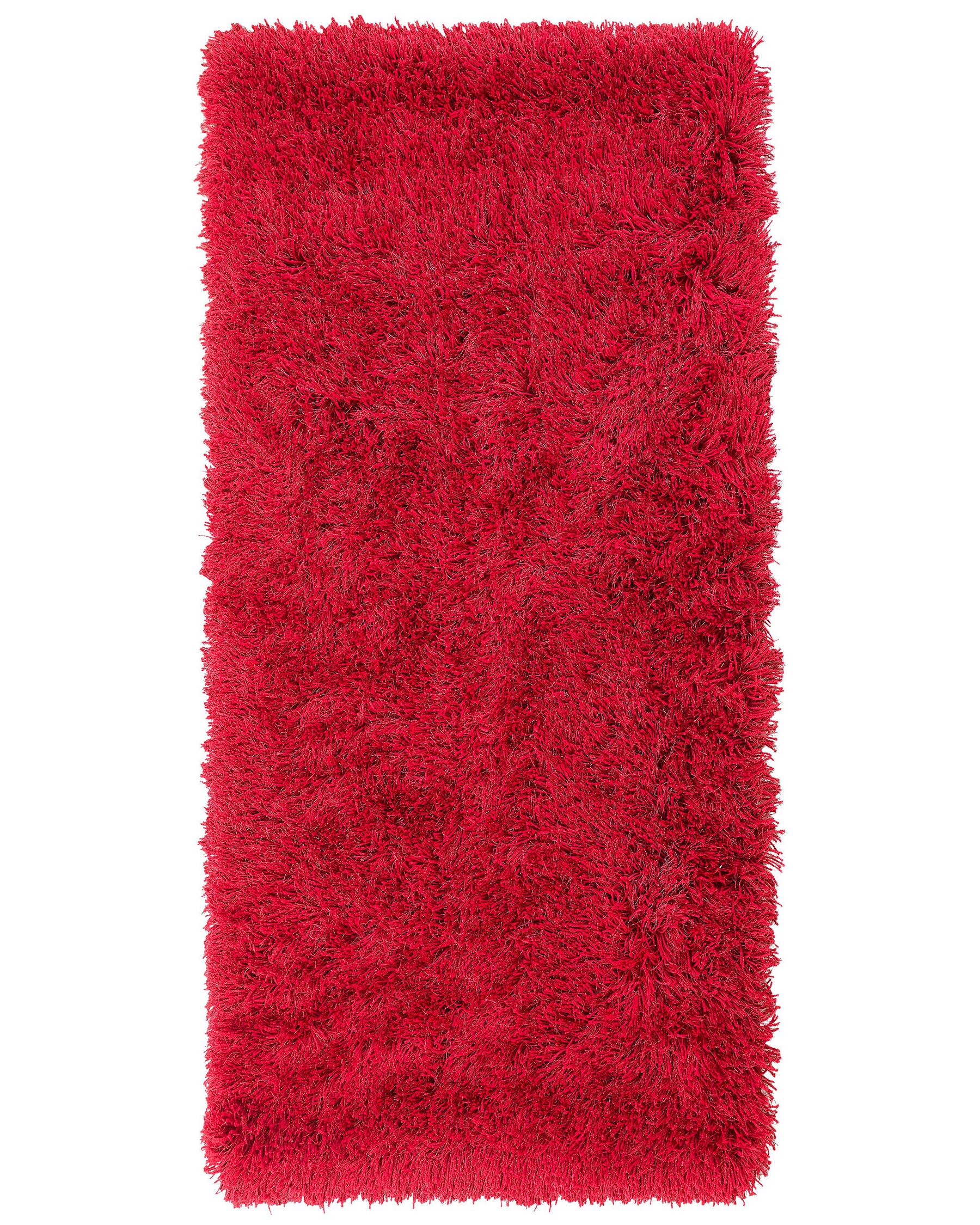 Tappeto shaggy rettangolare rosso 80 x 150 cm CIDE_746895