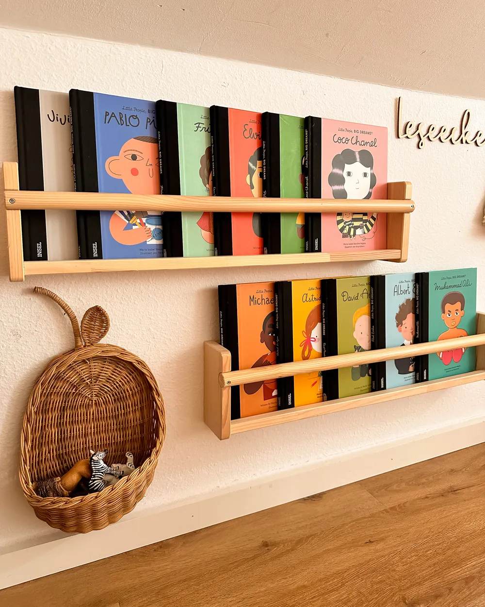 Rattan Wandkorb Apfelform - Handgeflochtener Aufbewahrungskorb Für Obst