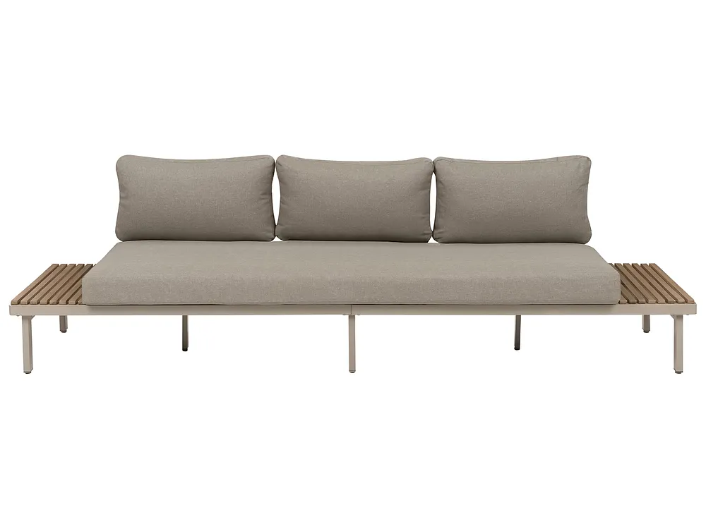 Set da giardino con tavolo 5 posti FIVIZZANO Legno d'acacia Beige_1161051