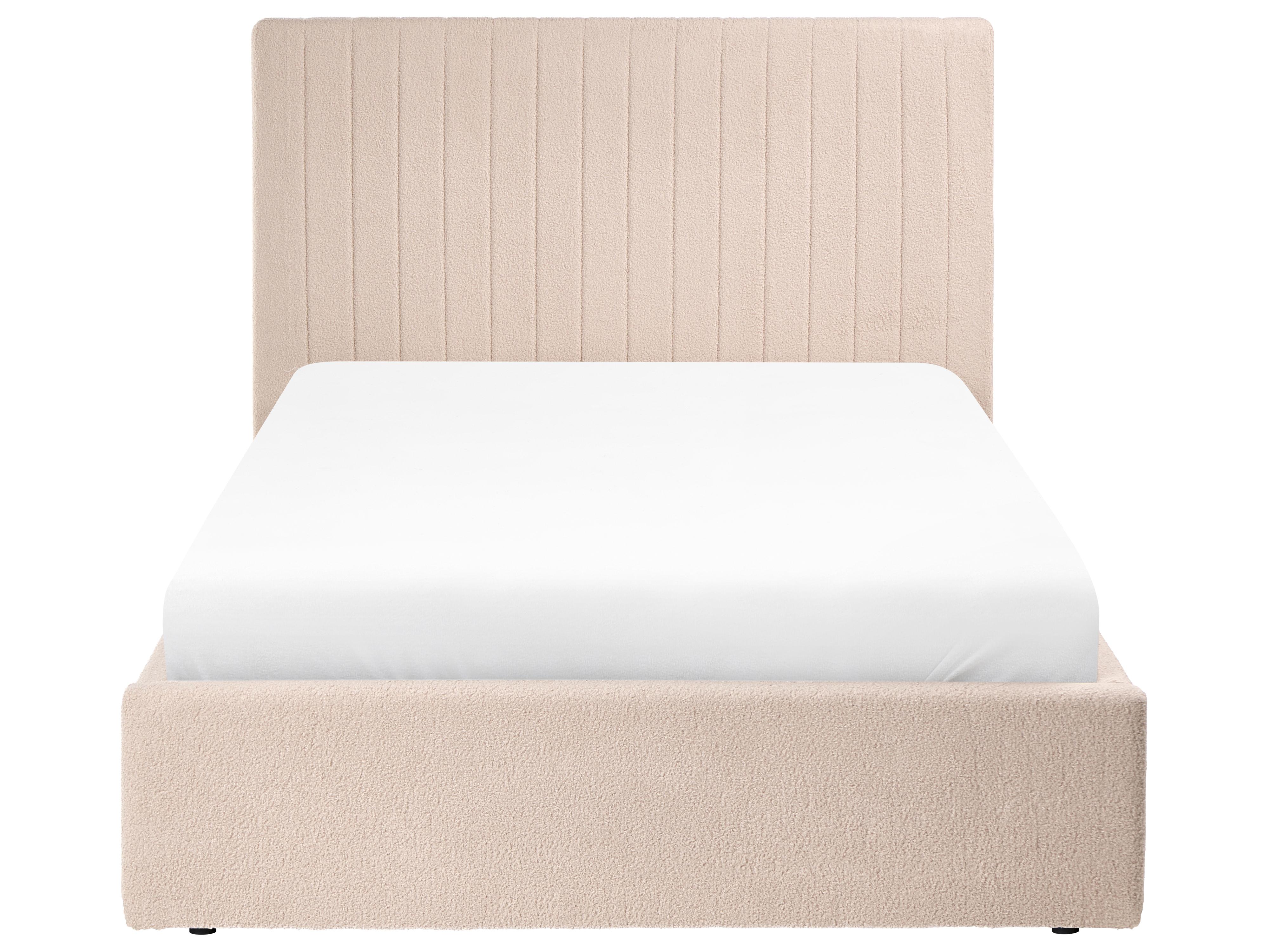 Ottoman Bed VION Boucle Beige 120 x 200 cm (EU Small Double)_1062906