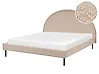 Bed Boucle MARGUT 160 x 200 cm (EU King Size) Beige