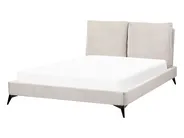 Bett mit Lattenrost Cord MELLE 140 x 200 cm Hellbeige_882907