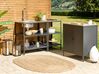 Steel Outdoor Kitchen Island with Sink Black VILAMA_872425