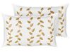 Set di 2 cuscini cotone bianco e oro 30 x 50 cm NERIUM_892715