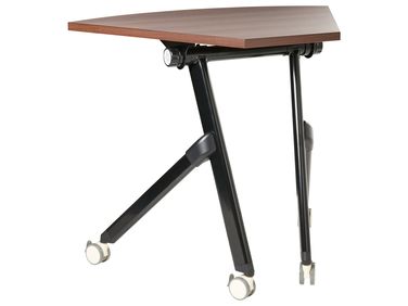 Foldable Corner Desk Module BENDI Dark Brown 90 cm 64 cm | Beliani.co.uk
