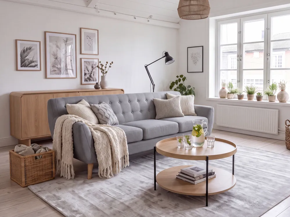 Sofa dla 3 osób MOTALA Jasnoszary
