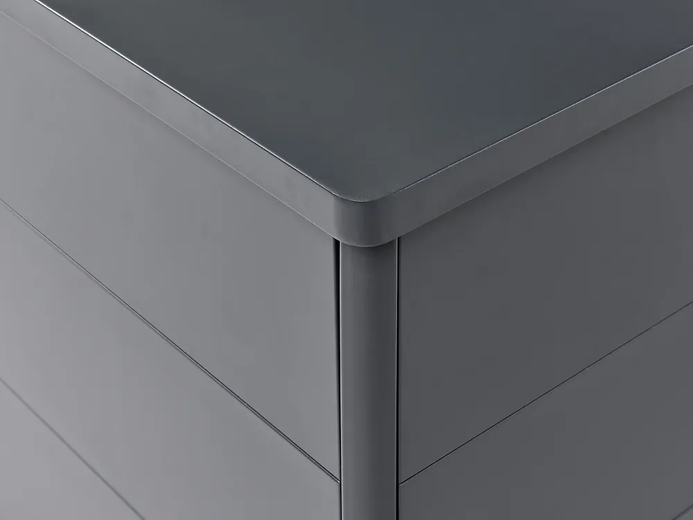 Cesta KYMI 136 cm 55 cm Metallo con ruote Grigio scuro_1173673