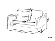 Sofa 2 Seater LOKKA Velvet Emerald Green_762827