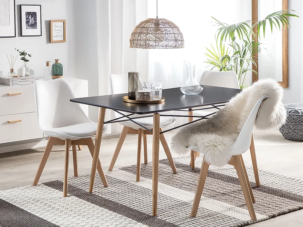 Table de repas BIONDI Hêtre noir 140 cm 80 cm_1177379