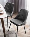 Lot de 2 chaises en simili-cuir noir VALERIE_712746