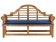 Garden Bench with Cushion MARLBORO 180 cm Acacia Wood Blue_1153734