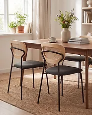 Lot de 2 chaises de salle à manger MAYETTA Métal Vert foncé_1175954
