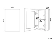 Bathroom Wall Mounted Mirror Cabinet PRIMAVERA 40 cm 60 cm White_785533