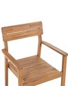 Set of 6 Acacia Wood Garden Chairs FORNELLI_823609