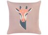 Dekokissen Giraffenmotiv rosa 45 x 45 cm 2er Set CANDELABRA _854508