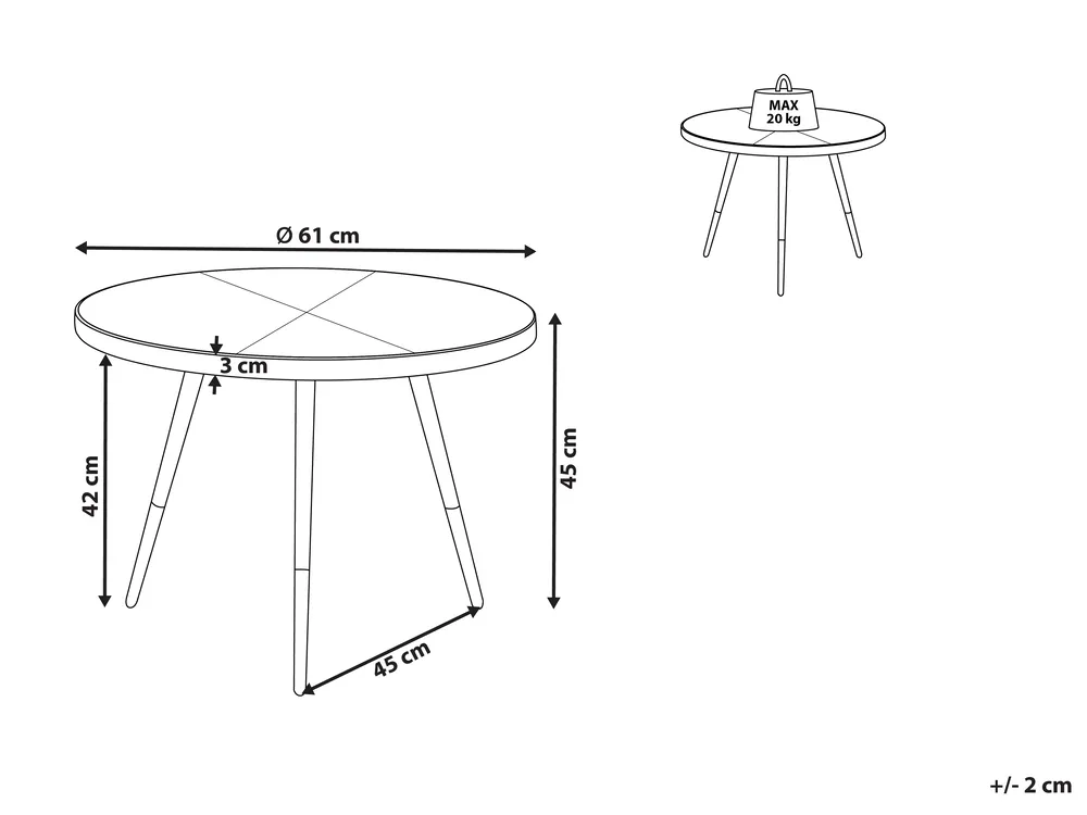 Coffee Table RAMONA Dark Ash Wood_797705