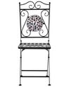 Zestaw 2 krzeseł ogrodowych metalowy czarny CARPINO_919914