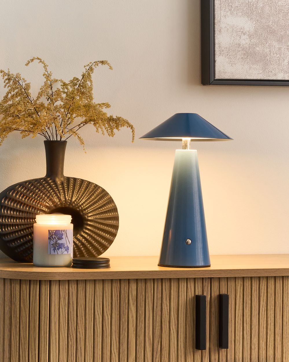 Candeeiro de mesa LED sem fios APAYAO Com regulador de intensidade Metal Azul