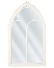 Wall Mirror TRELLY 62 cm 113 cm Metal White_748063