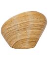 Gartensessel Rattan naturfarben Auflage beige MAIORI_928265