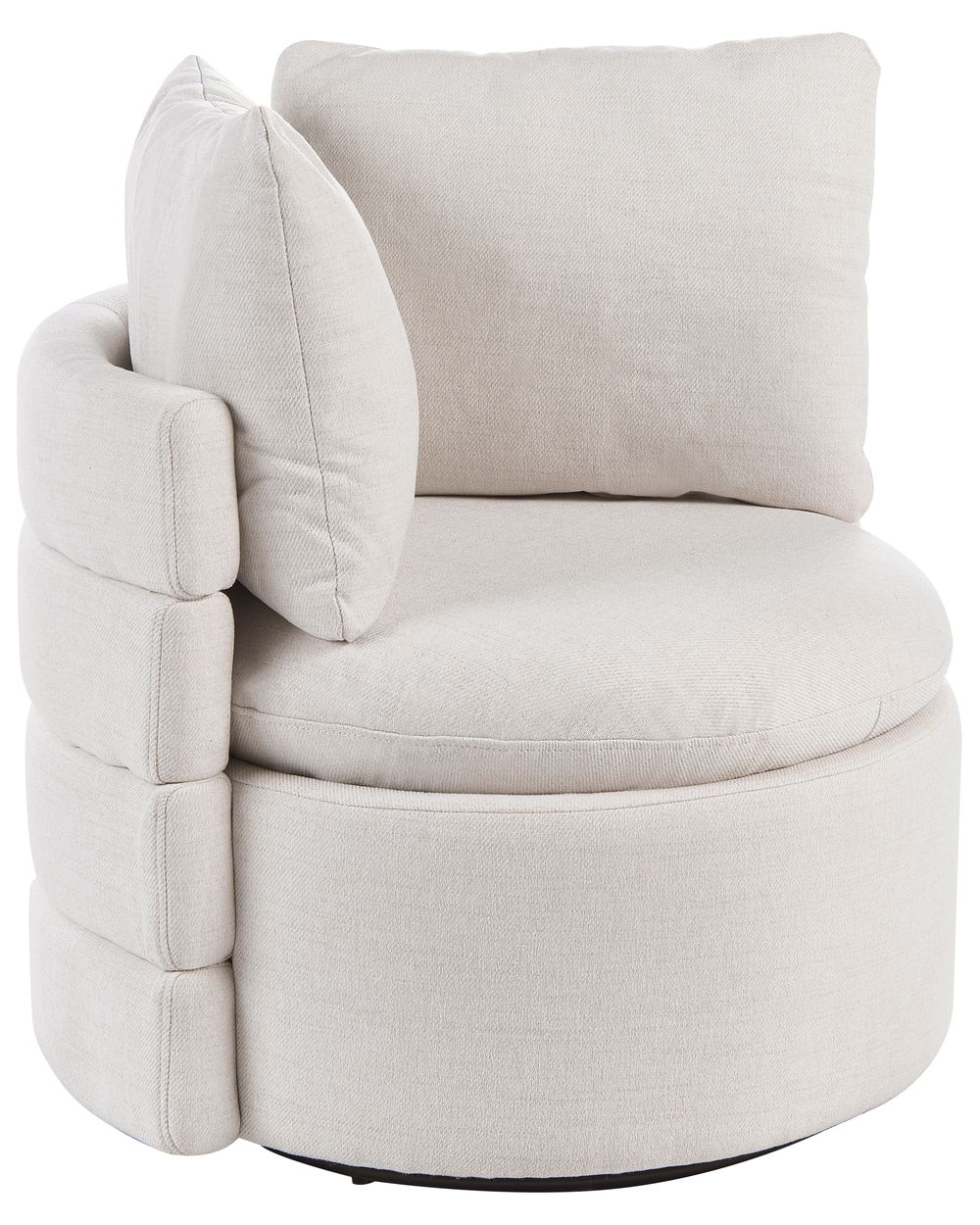 Fotel obrotowy RANDERS ze schowkiem Złamana biel