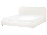 Ottoman Bed BLAGNAC Fabric Off-White 180 x 200 cm (EU Super King)_1073183
