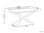 Extending Dining Table GAIRDNER Brown 140/180 cm 90 cm_1029175