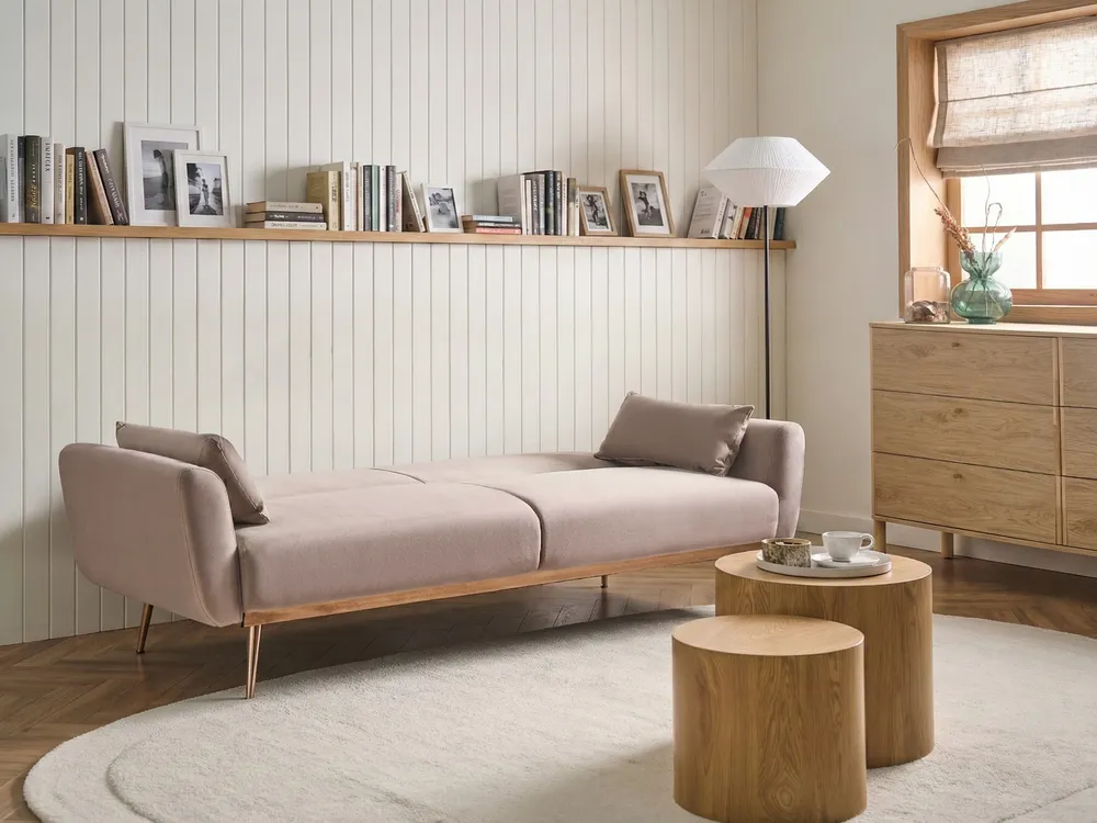 Sofa Bed 3 Seater EINA Velvet Taupe_1057704