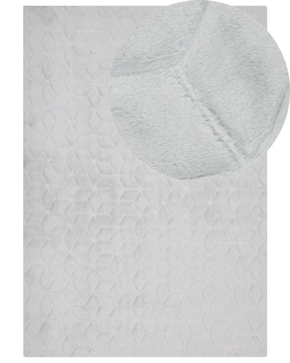 TMISHION Tapis 80 cm Fausse fourrure de lapin Gris - Maison TMISHION Tapis 80 cm Fausse fourrure de lapin Gris - Maison