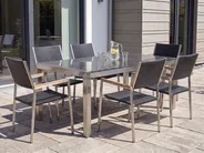 Garden Dining Table GROSSETO 180 cm 90 cm Granite Polished Grey_450000